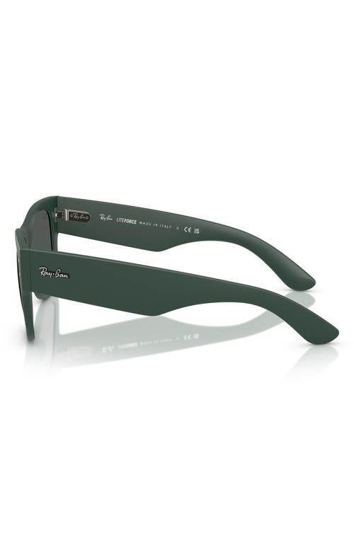 Ray Ban Ray-ban Mega Wayfarer Liteforce 52mm Square Sunglasses In Sand Green Dark Grey
