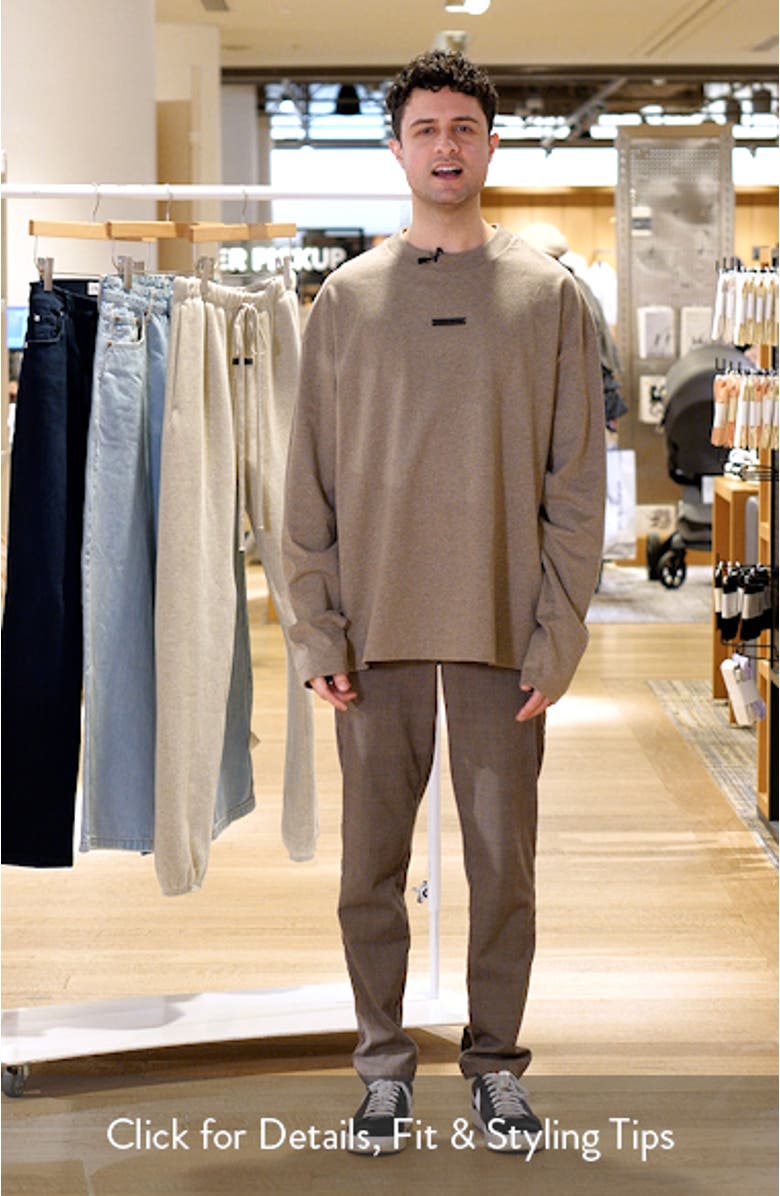 Classic Fit Long Sleeve Logo Graphic T-Shirt, sales video thumbnail