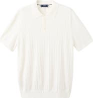 MANGO Cable Stitch Polo Sweater