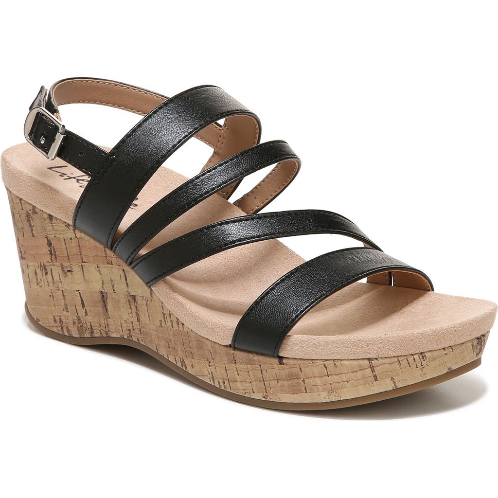 Lifestride Discover Wedge Sandal In Black