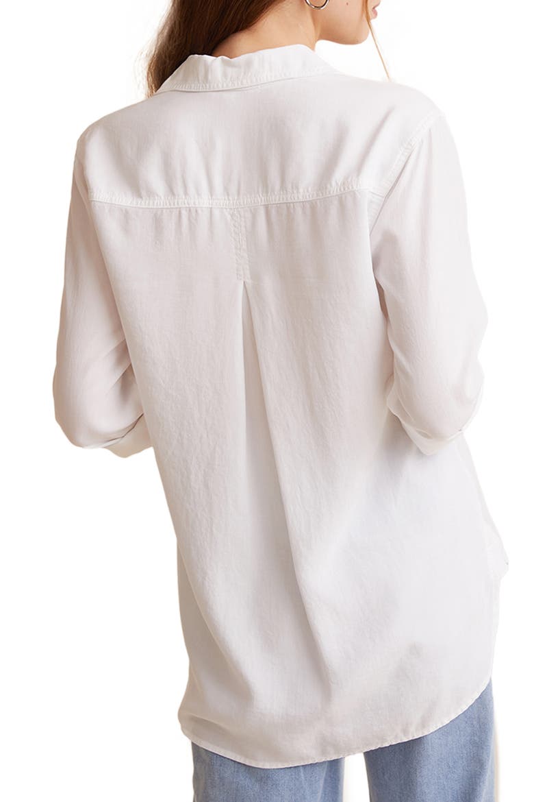 Shirttail Button-Up Shirt, Alternate, color, WHITE