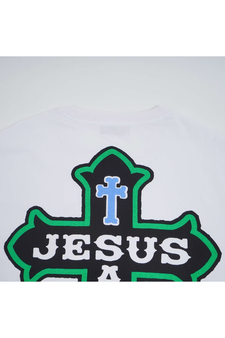 Jesus Saves Tee, Alternate, color, White