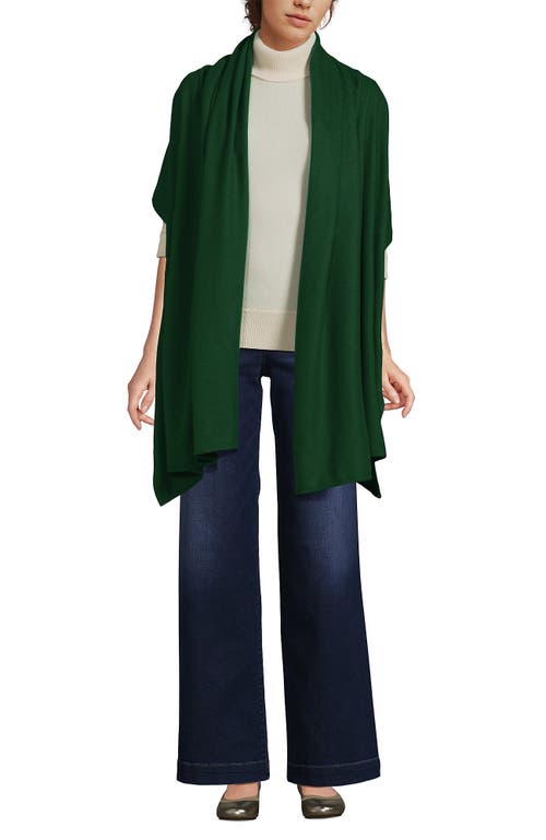 Lands' End Cashtouch Shawl Wrap In Green
