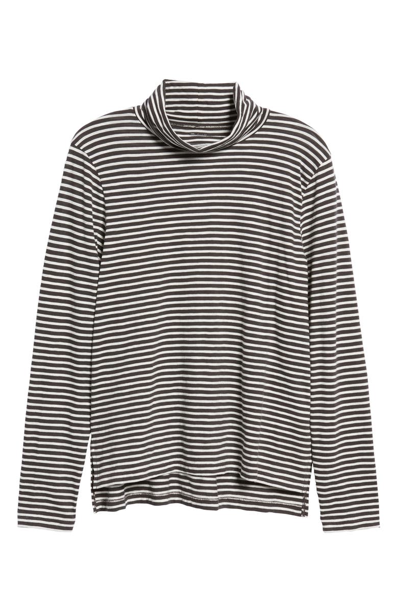 Madewell Whisper Cotton Turtleneck Top, Alternate, color, 