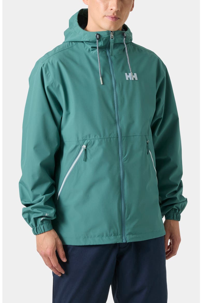 Sandoy Waterproof Rain Jacket, Main, color, OPAL GREEN