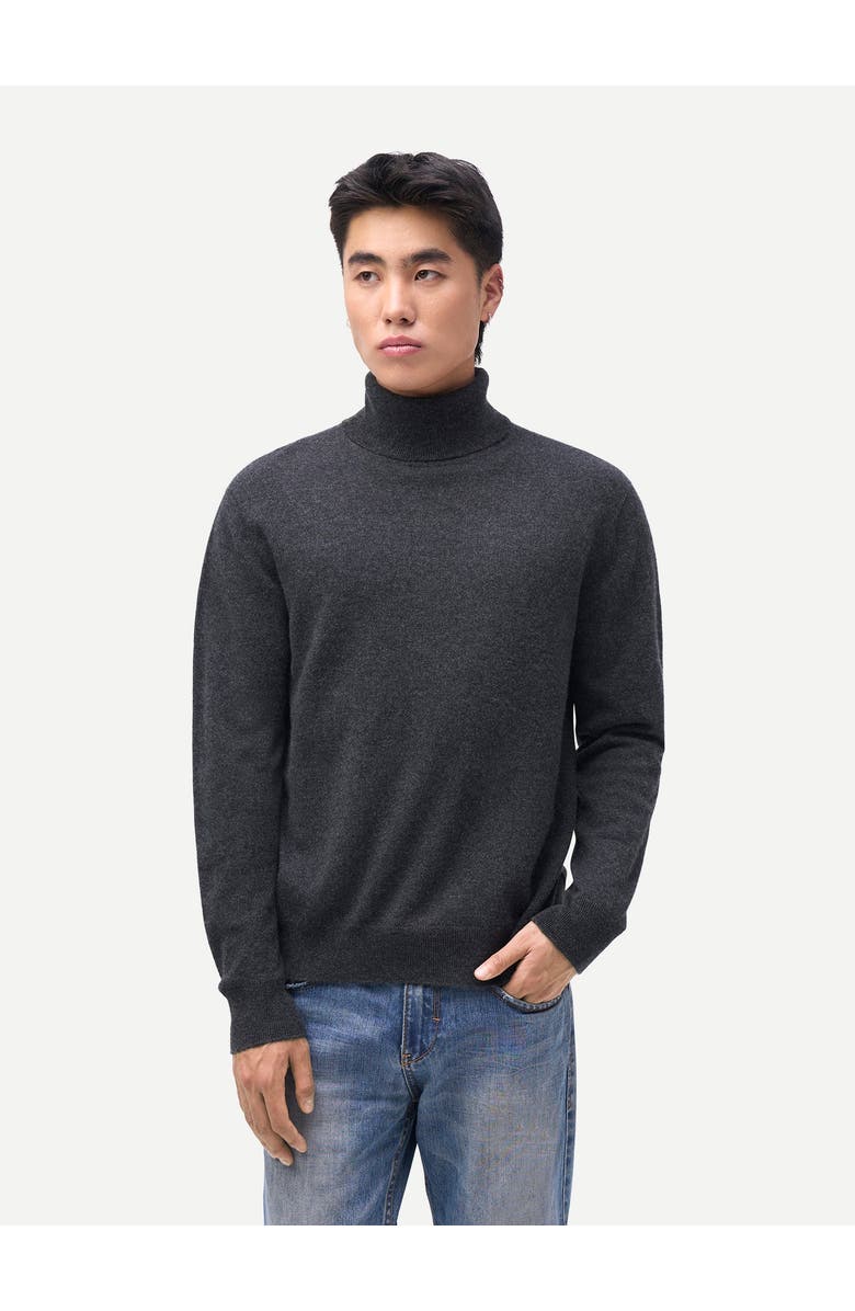 Gobi Cashmere Timeless Turtleneck Cashmere Sweater, Alternate, color, Charcoal