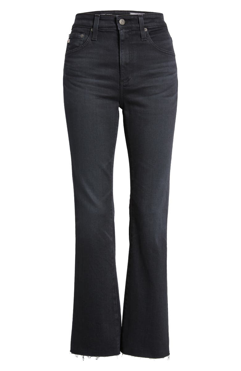 AG Farrah Raw Hem High Waist Crop Bootcut Jeans, Alternate, color, 4 Years Discord