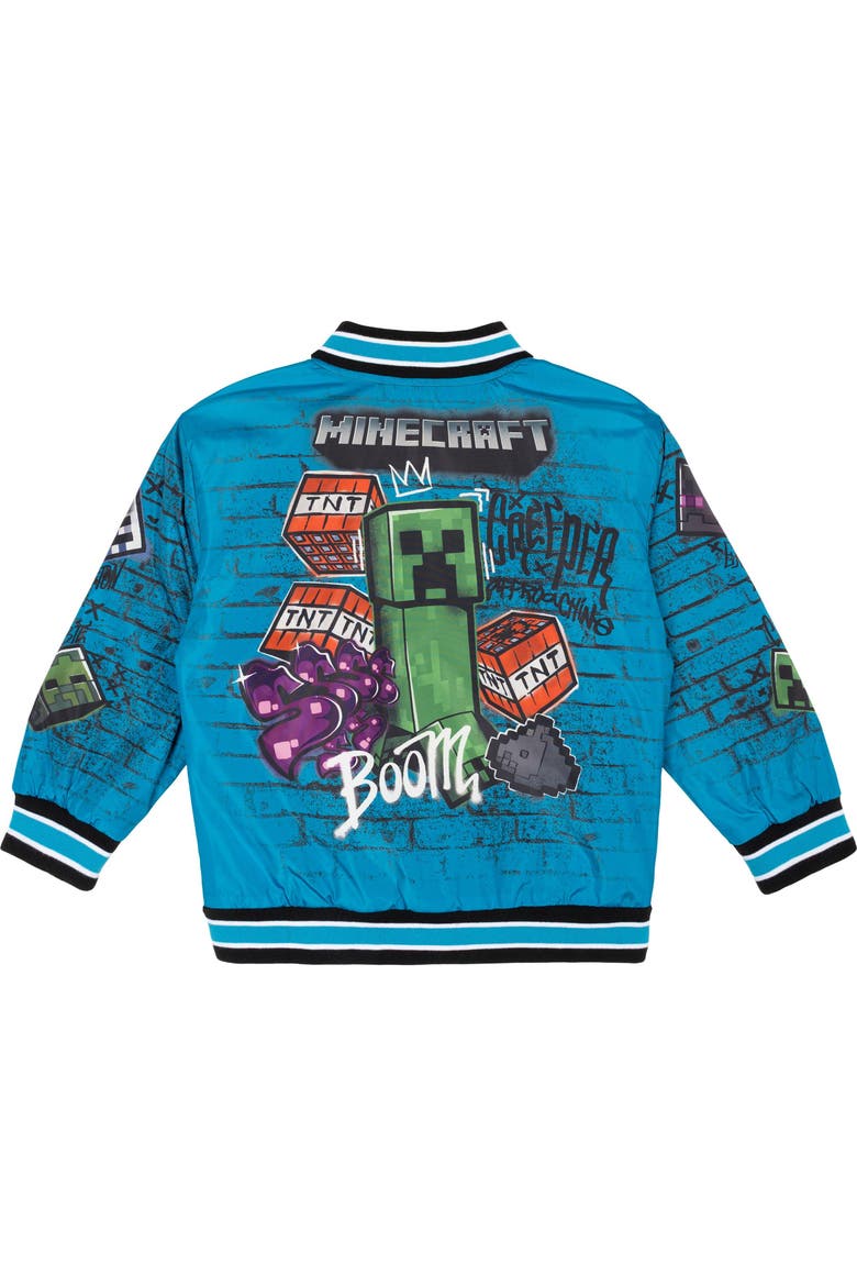 Varsity Bomber Jacket (little Kid & Big Kid), Alternate, color, Teal Black
