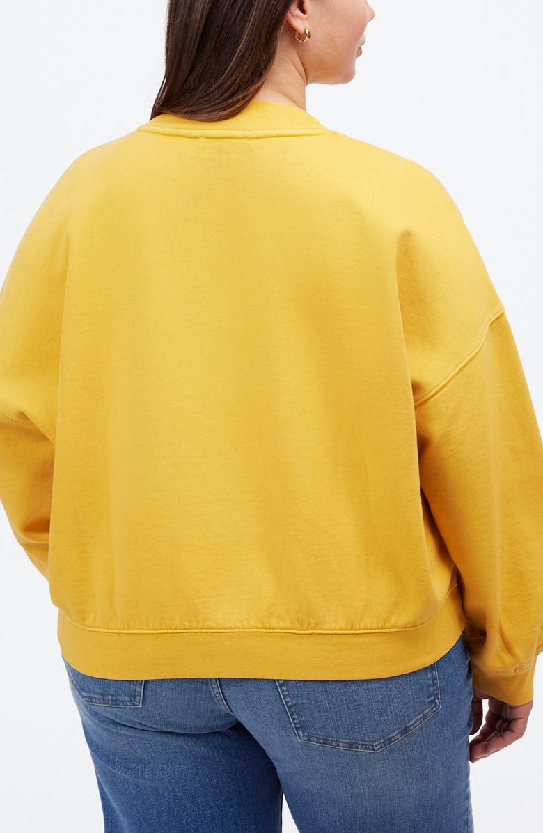 Madewell Relaxed Mock Neck Sweatshirt, Alternate, color, Pollen
