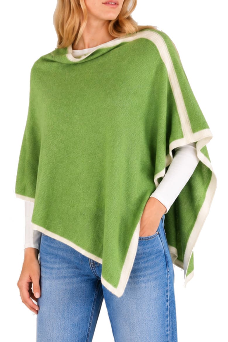 Cashmere Cowl Neck Poncho, Main, color, SAPLING/ WHITE