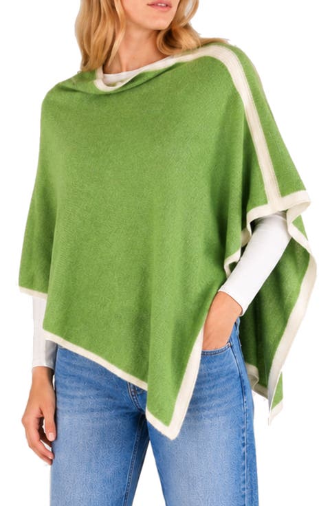 Cashmere Cowl Neck Poncho