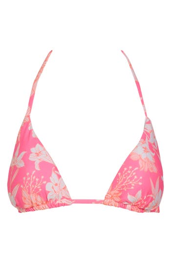 BECCA BECCA PRINT STRAPPY TRIANGLE BIKINI TOP 