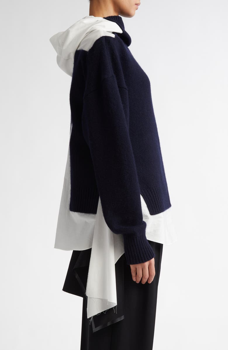 Undercover Alpaca & Wool Sweater with Cotton Poplin Shirt Combo, Alternate, color,