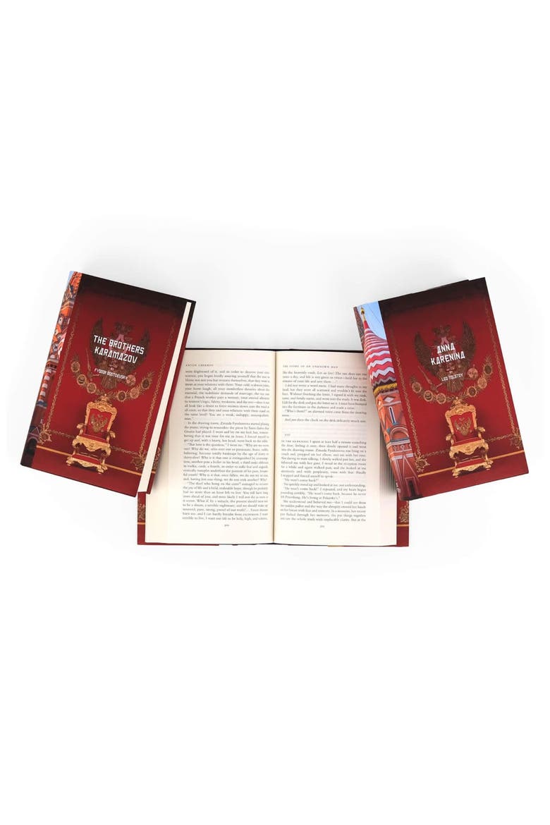 Russian Literature Book Set, Alternate, color, Red