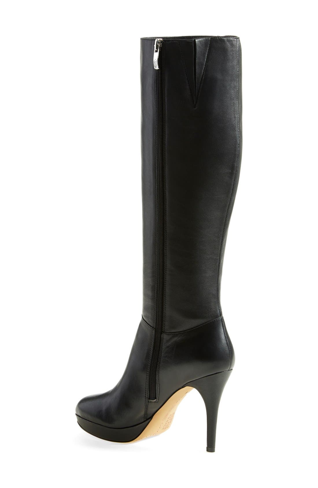 'Emip' Platform Knee High Boot, Alternate, color, BLACK