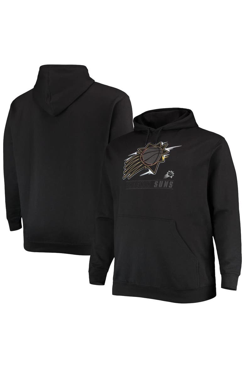 Men's Black Phoenix Suns Big & Tall Heart & Soul Pullover Hoodie, Alternate, color, Heather Gray