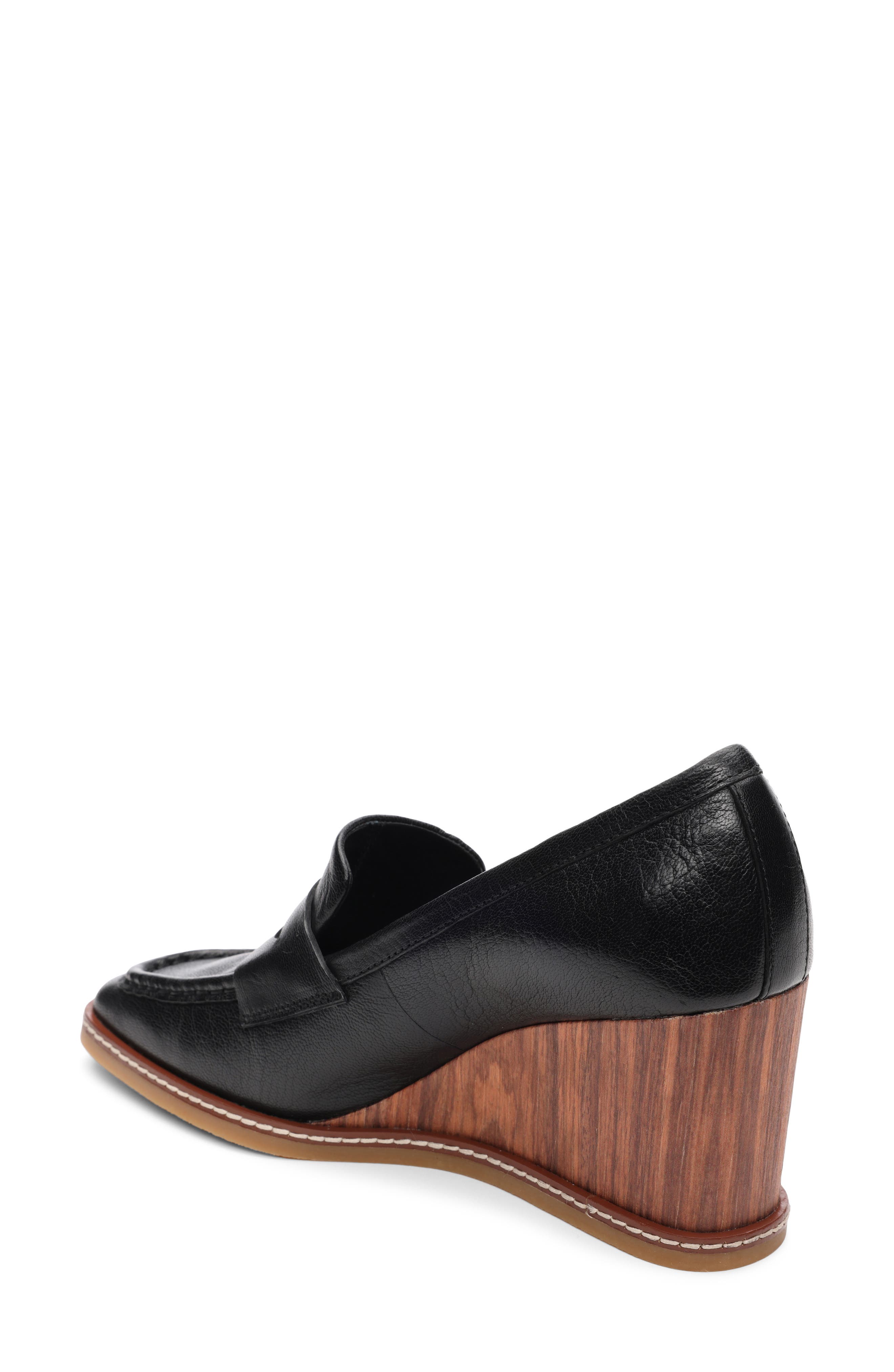 Sanctuary Cadence Wedge Loafer, Alternate, color, Black