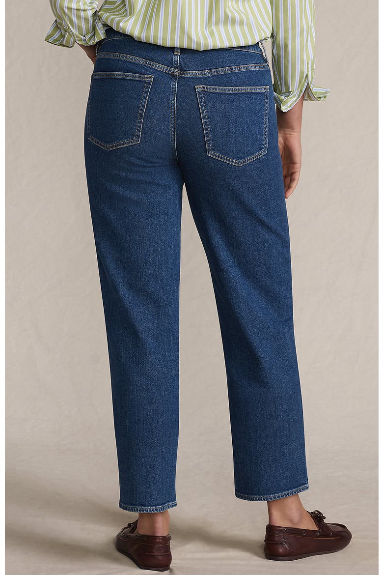Soft Denim Mid Rise Relaxed Straight Crop Jeans, Alternate, color, Crawford Wash