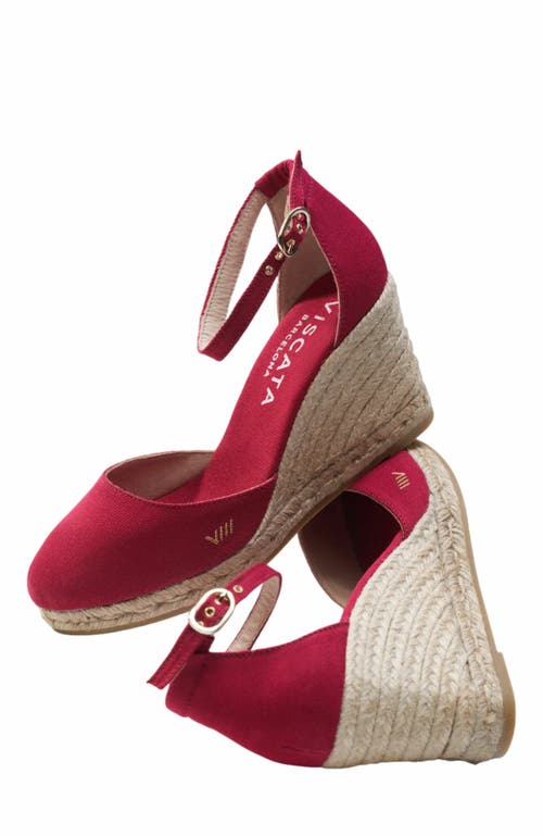 Viscata Estartit Canvas Espadrille Wedges In Red