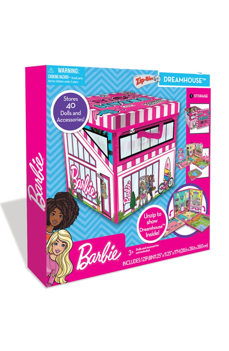 Tara Toy ZipBin Barbie Dreamhouse Toy Box, Main, color, Multicolored