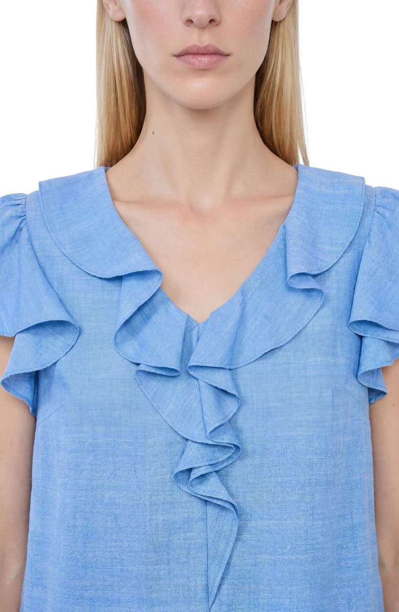 CeCe Ruffle Top, Alternate, color, Classic Navy