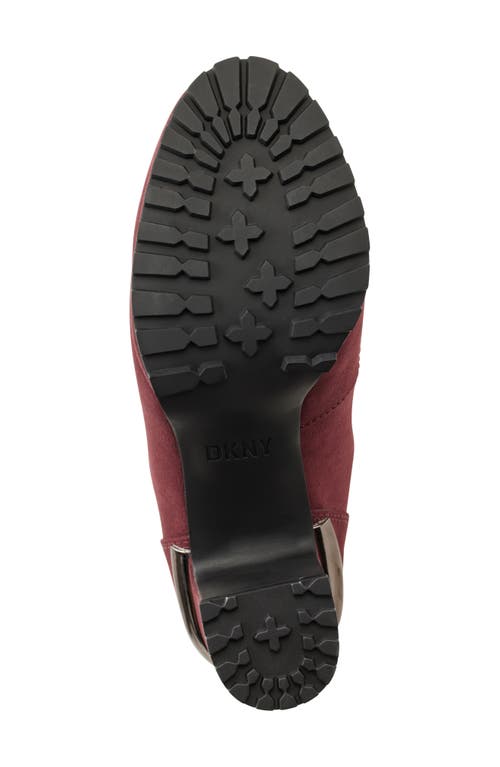 Dkny Linni Lace-up Platform Bootie In Burgundy