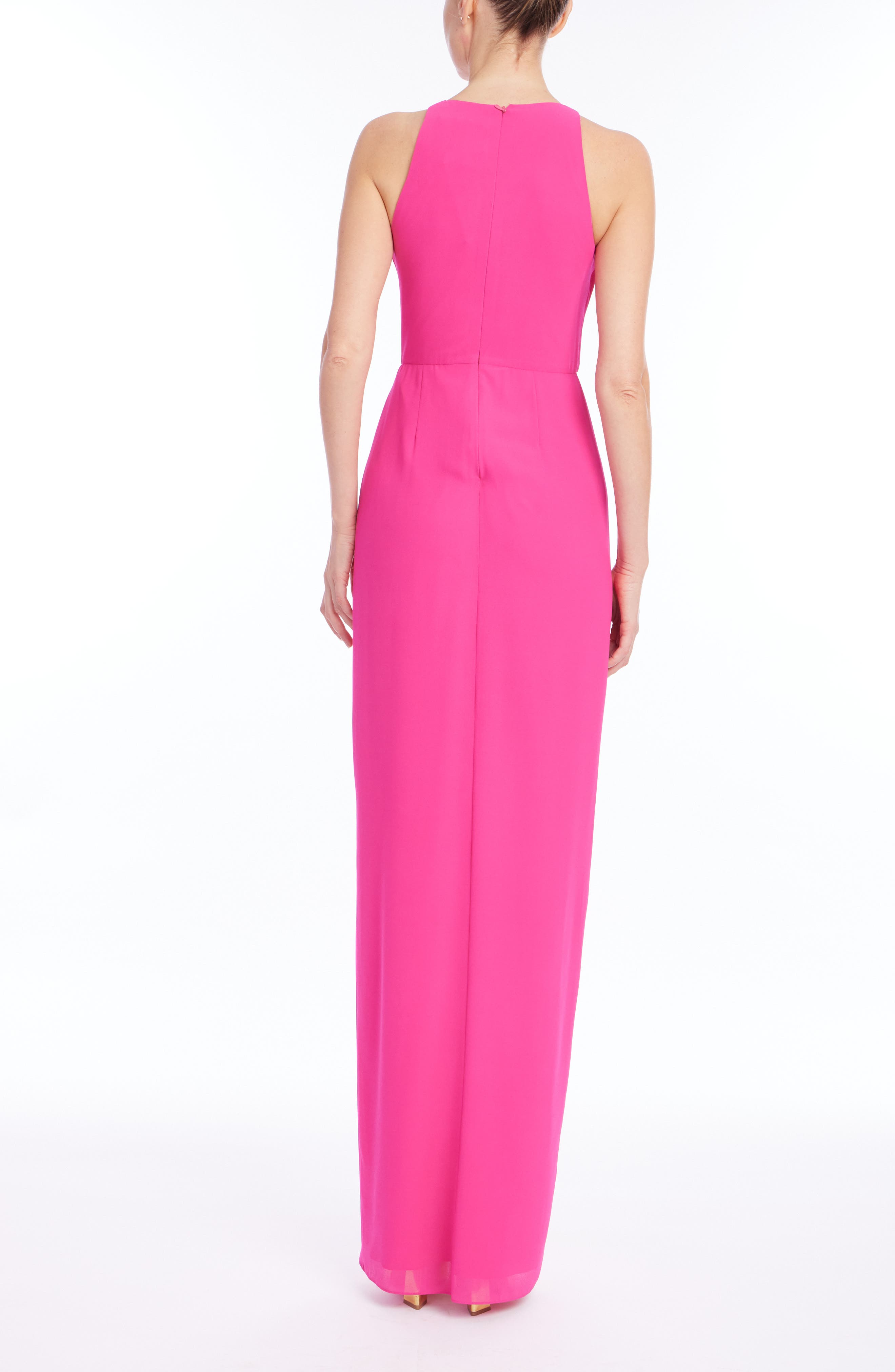 Wire Ruffle Detail Column Gown - image 2