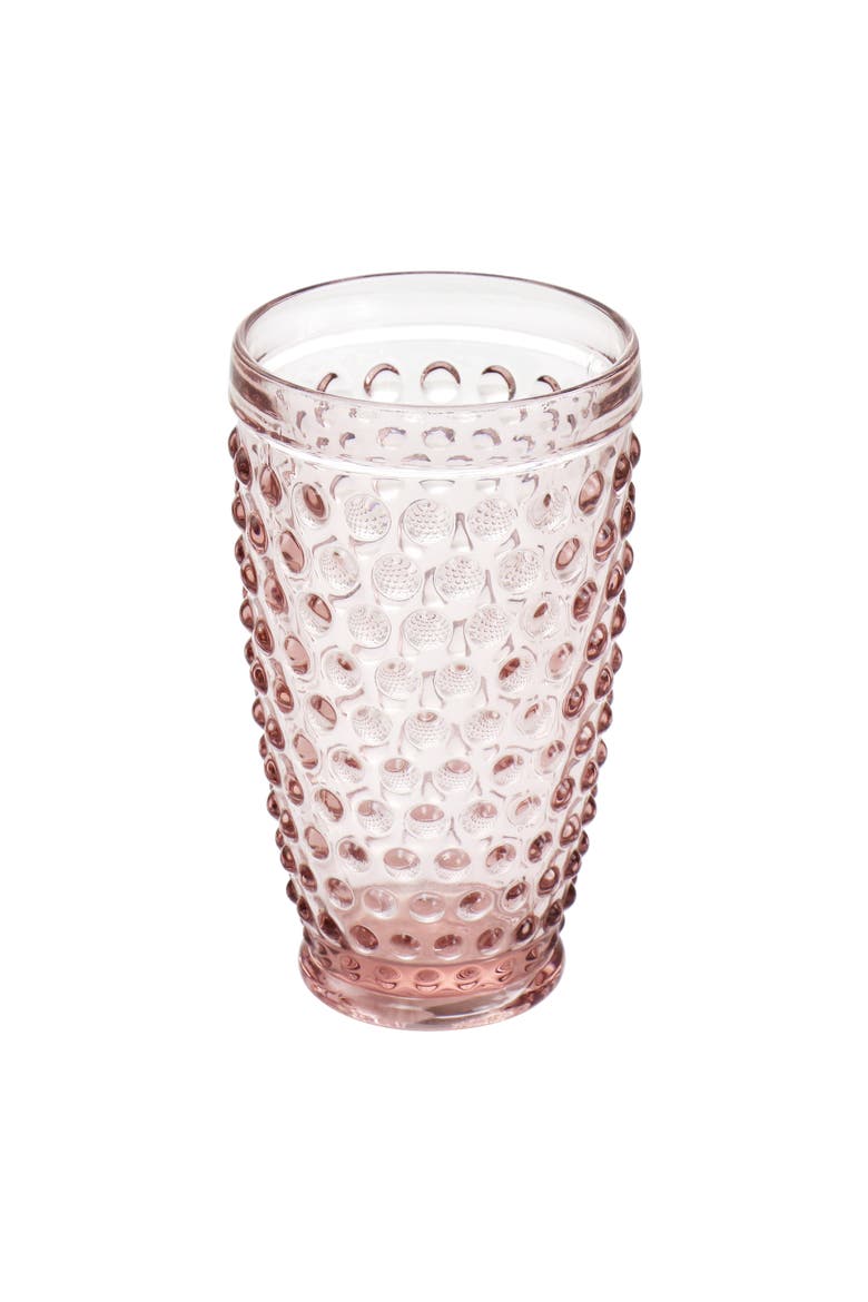 6 Piece Hobnail Handmade Glass Tumbler Set, Alternate, color, Pink