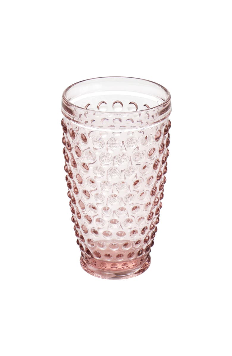 MARTHA STEWART 6 Piece Hobnail Handmade Glass Tumbler Set, Alternate, color, Pink