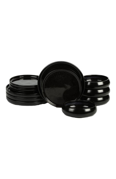 Lagoon Stoneware 12-Piece Dinnerware Set