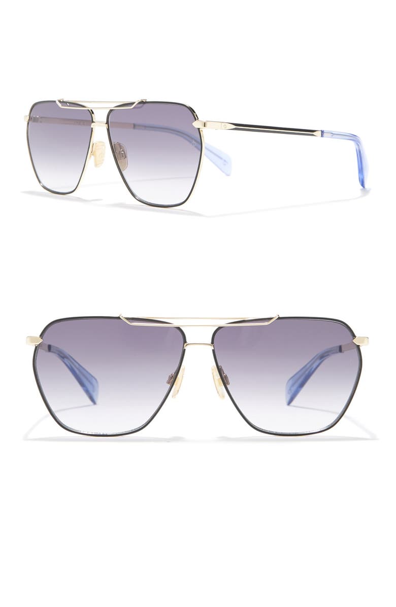 rag & bone Women's 61mm Unique Brow Bar Sunglasses, Main, color,