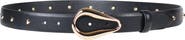 Linea Pelle Molten Plaque Buckle Faux Leather Belt