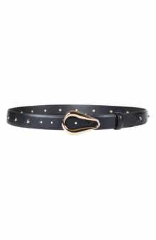 Linea Pelle Molten Plaque Buckle Faux Leather Belt