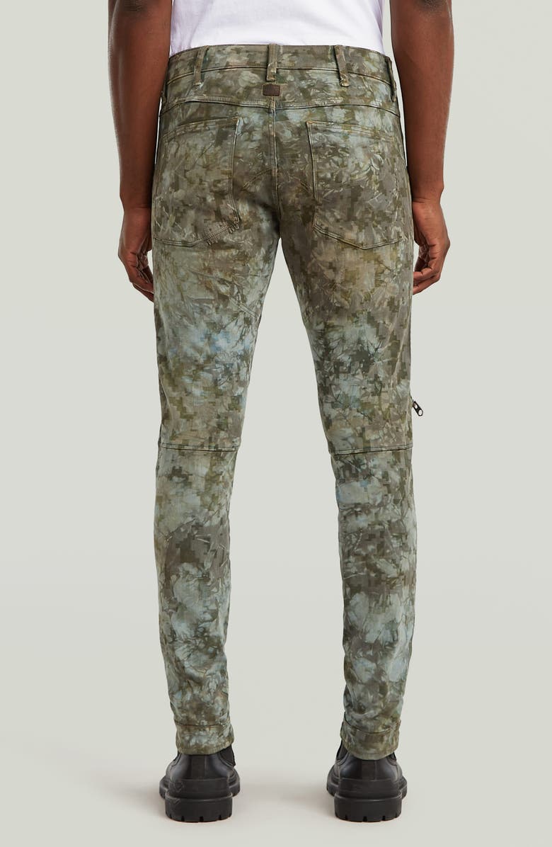 G-STAR 5620 3D Zip Knee Skinny Jeans, Alternate, color, Light Vintage Aged Destroy