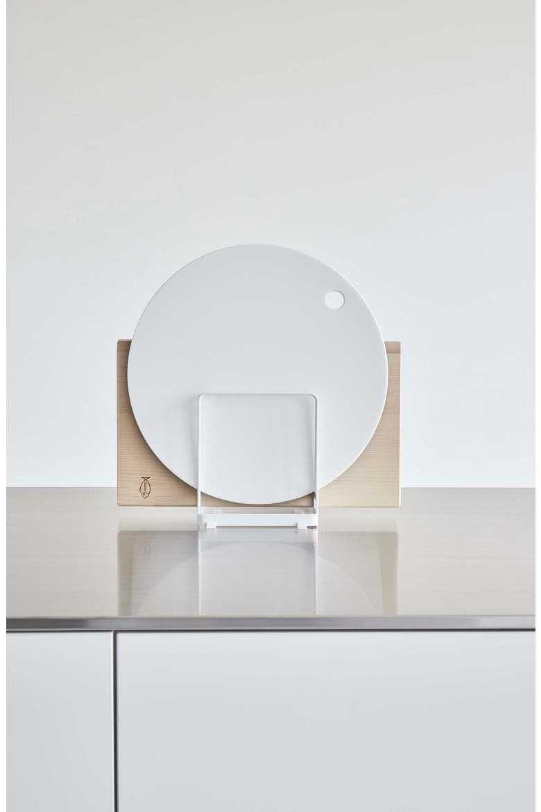 Round Cutting Board Stand, Alternate, color, WHITE