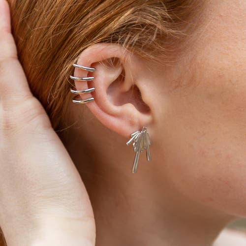 Lucy Quartermaine Shard Studs In Sterling Silver