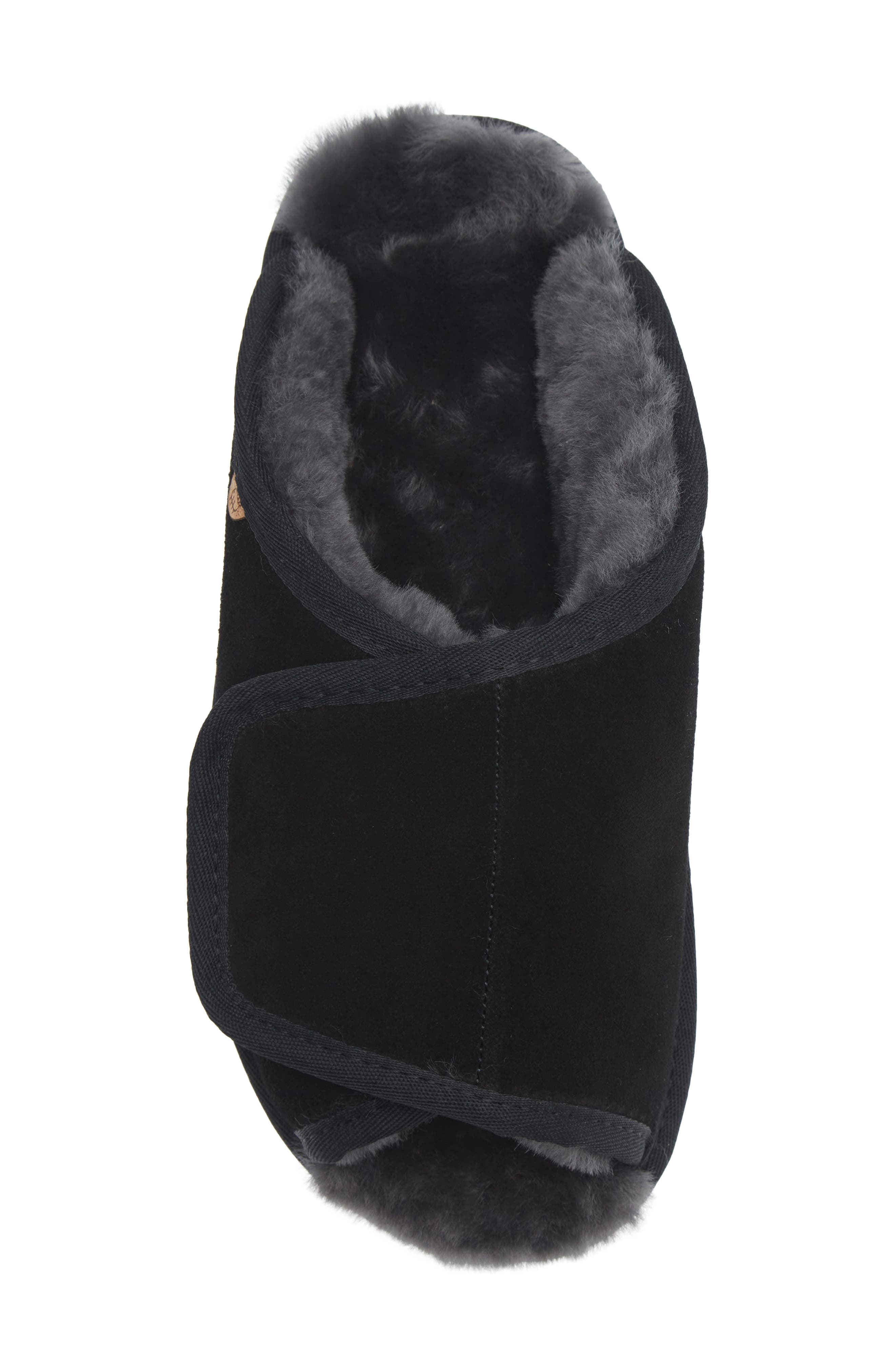 APMA Genuine Shearling Leather Slipper, Alternate, color, BLACK