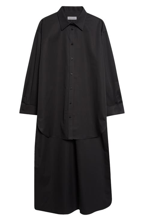 Organdi Cotton & Silk Poplin Button-Up Shirt