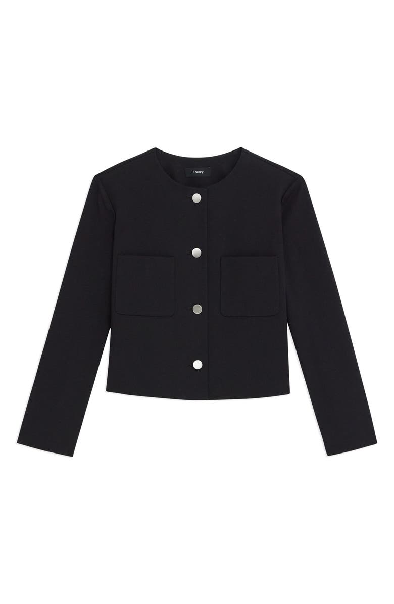 Theory Neoteric Cotton Blend Crop Jacket, Alternate, color,