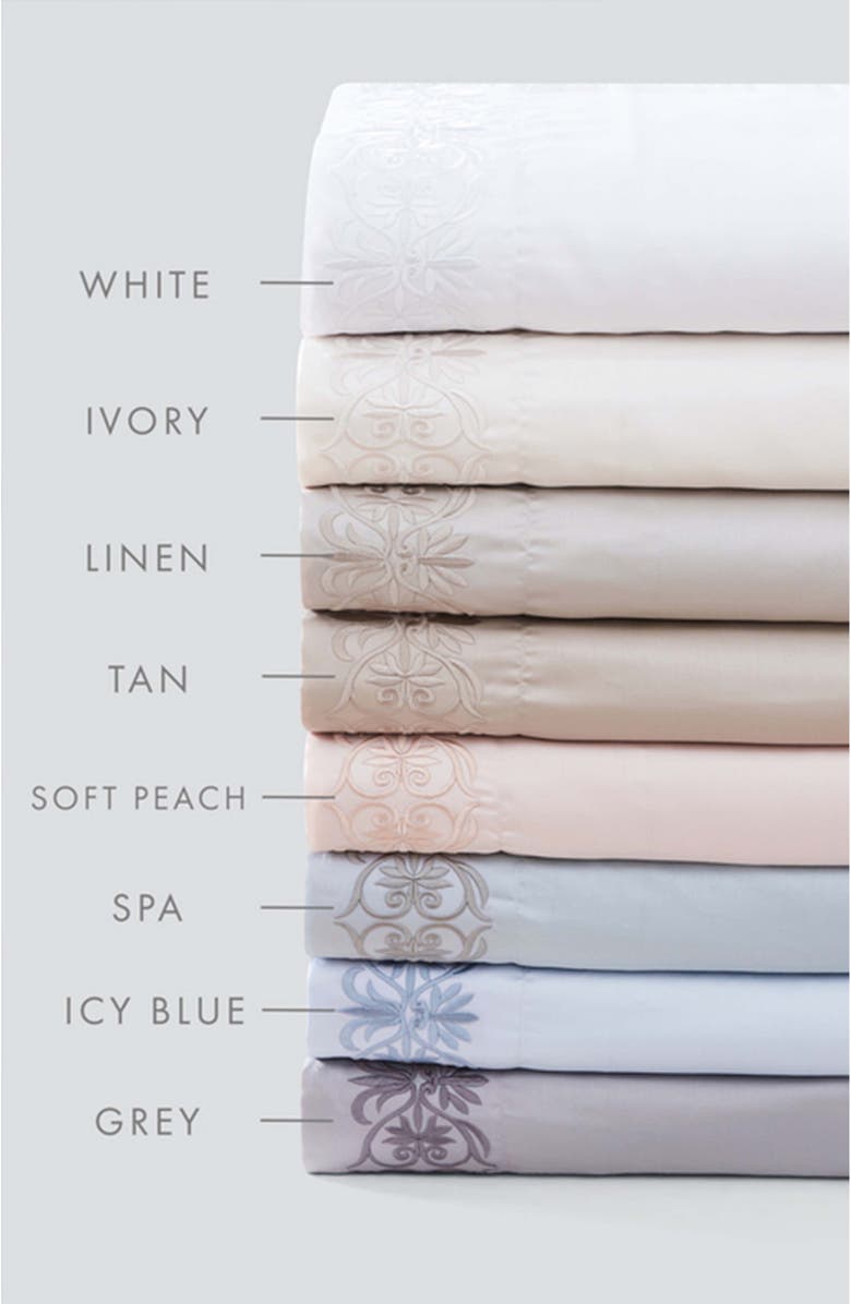 Pure Parima Egyptian Cotton Sateen Embroidered 3-Piece Ariane Duvet Cover Set, Alternate, color,