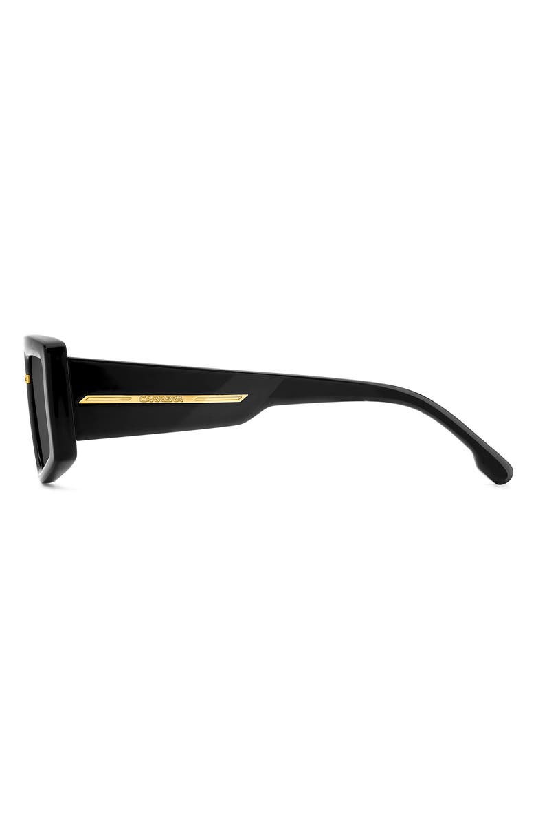 Carrera Eyewear Victory 55mm Square Geometric Sunglasses, Alternate, color, Black Gold/ Grey