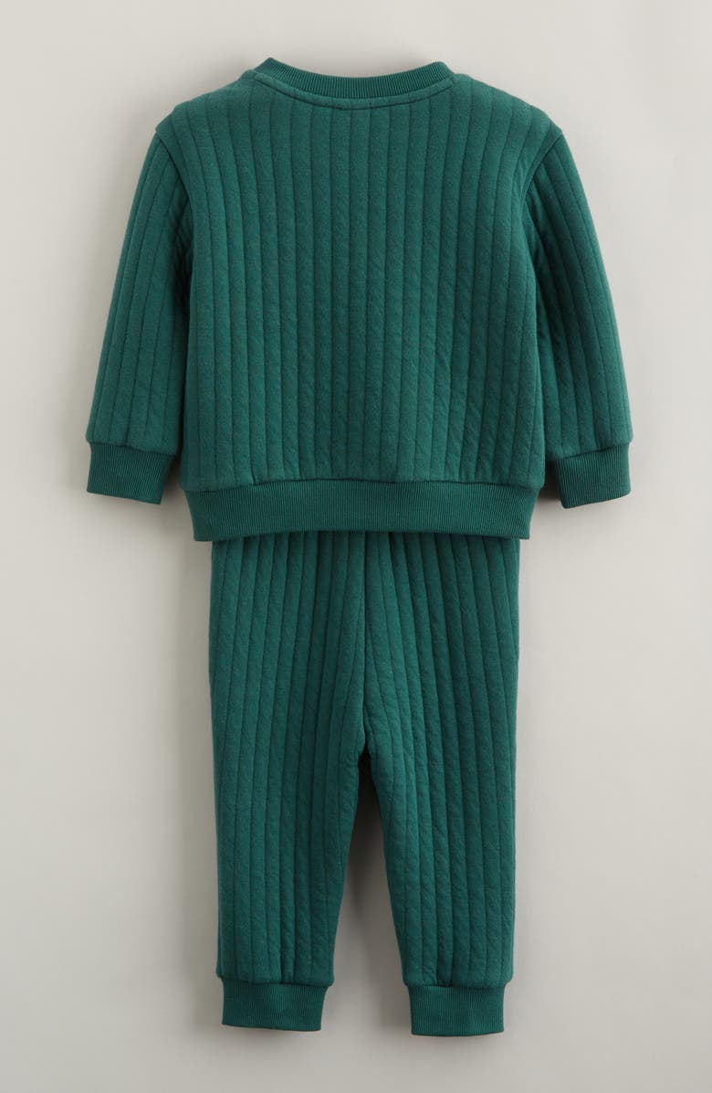 Tucker + Tate Quilted Sweatshirt & Joggers Set, Alternate, color, Green Smoke Raccoon Face