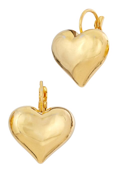 Puffy Heart Drop Earrings