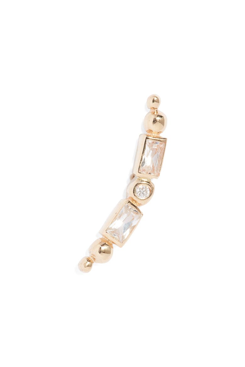 Cleo Single Diamond Ear Crawler, Alternate, color, WHITE GOLD
