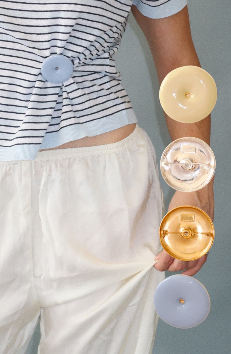 Joiana Jewelry Donut Brooch, Alternate, color, White Silver