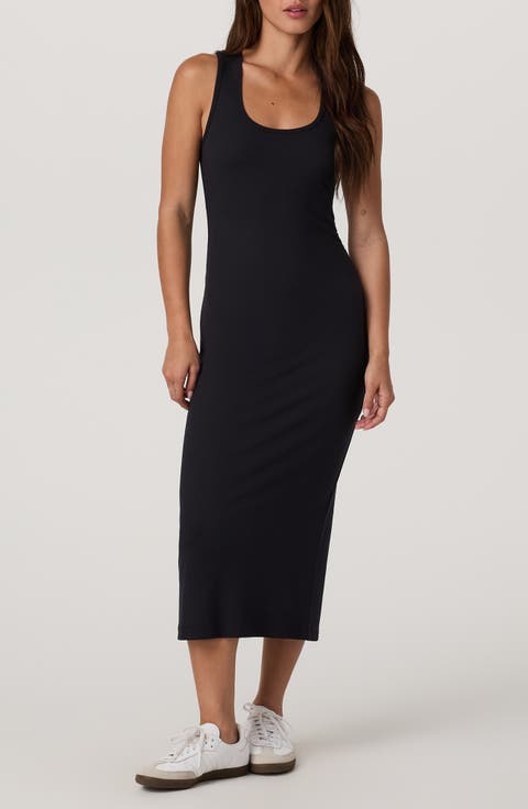 Pose Scoop Neck Midi Tank Dress