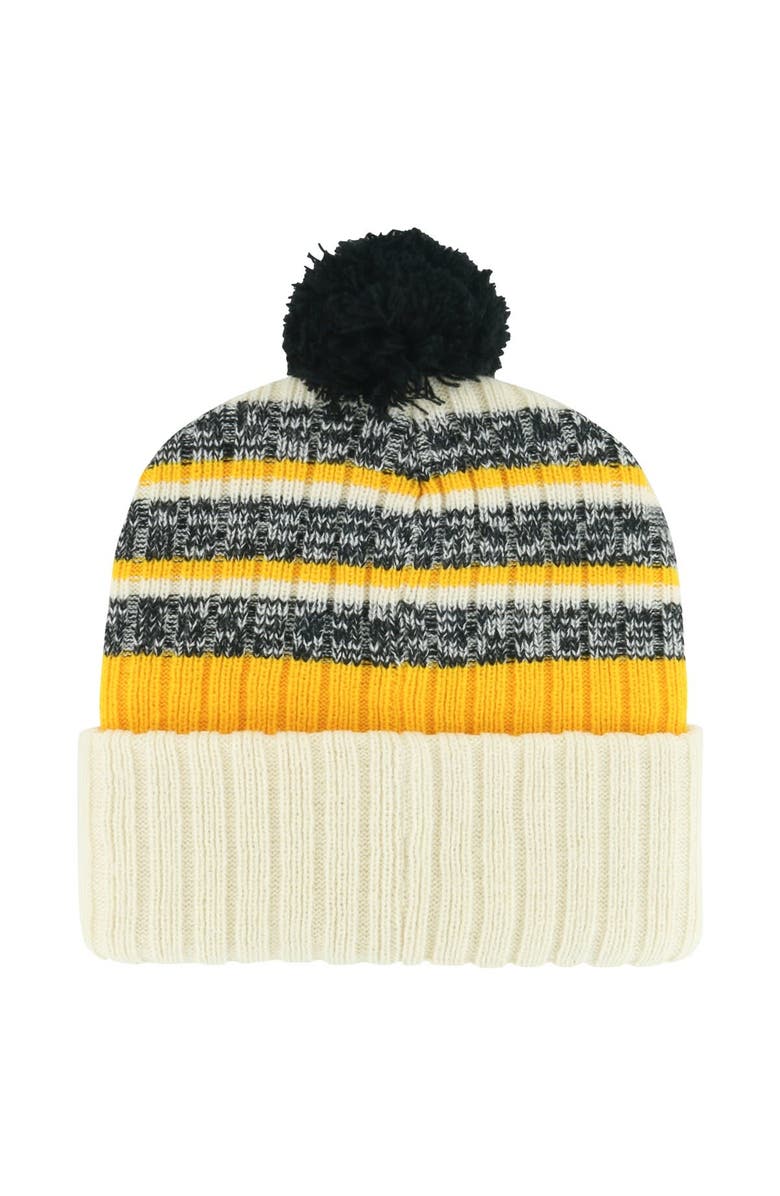 '47 Men's '47 Cream Pittsburgh Penguins Tavern Cuffed Knit Hat with Pom, Alternate, color, Cream