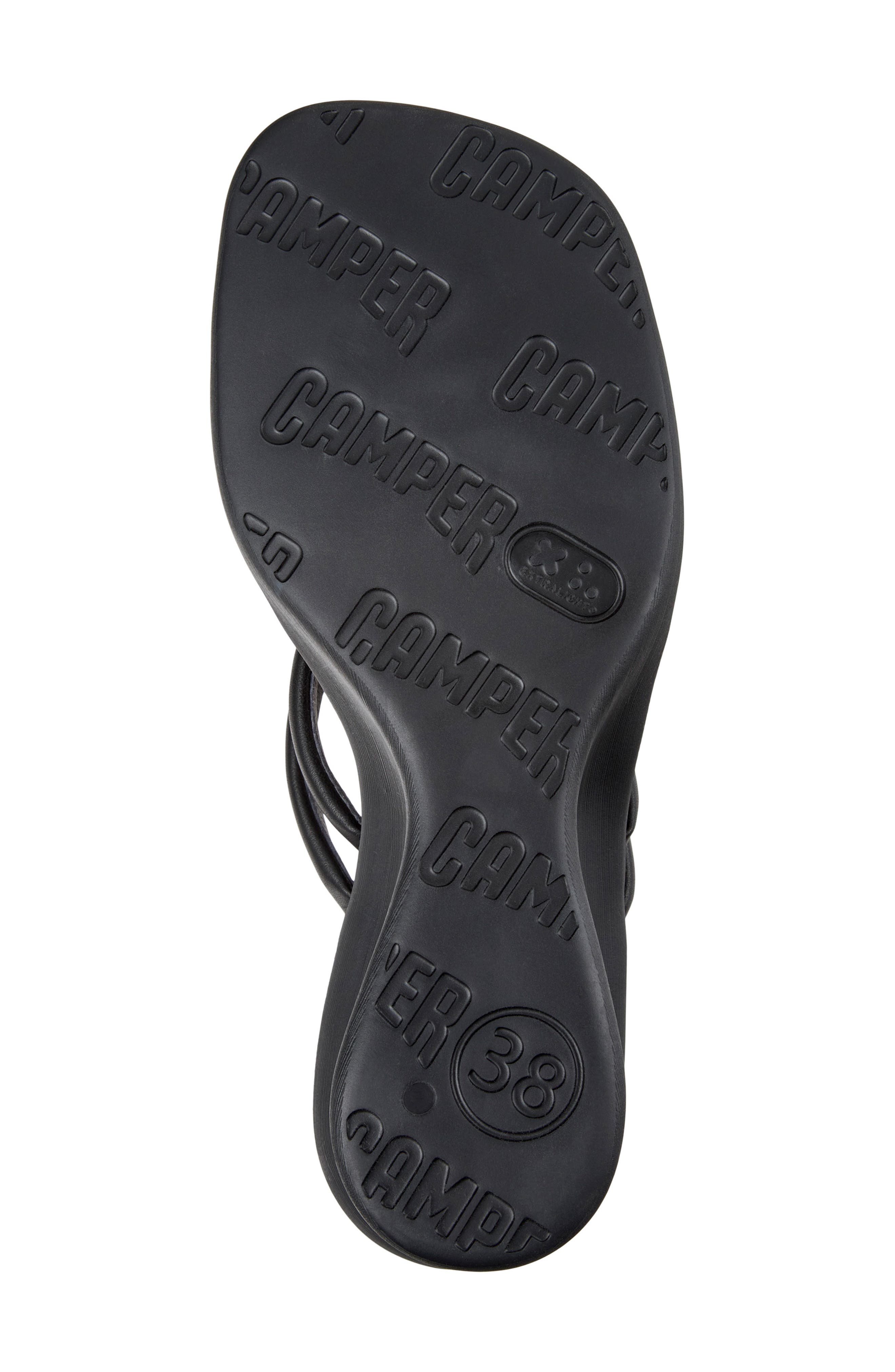 Camper Louise Wedge Sandal, Alternate, color, Black