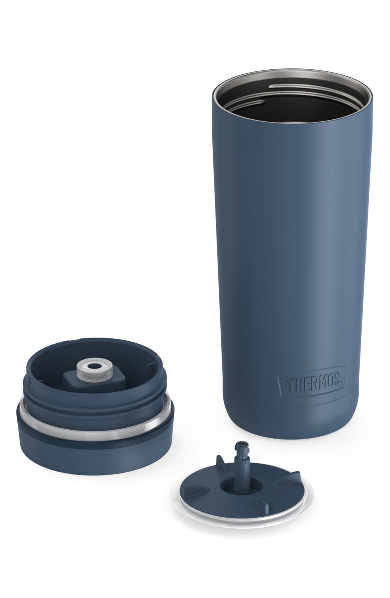 THERMOS Set of 2 Travel Tumblers, Alternate, color, Silver/ Blue