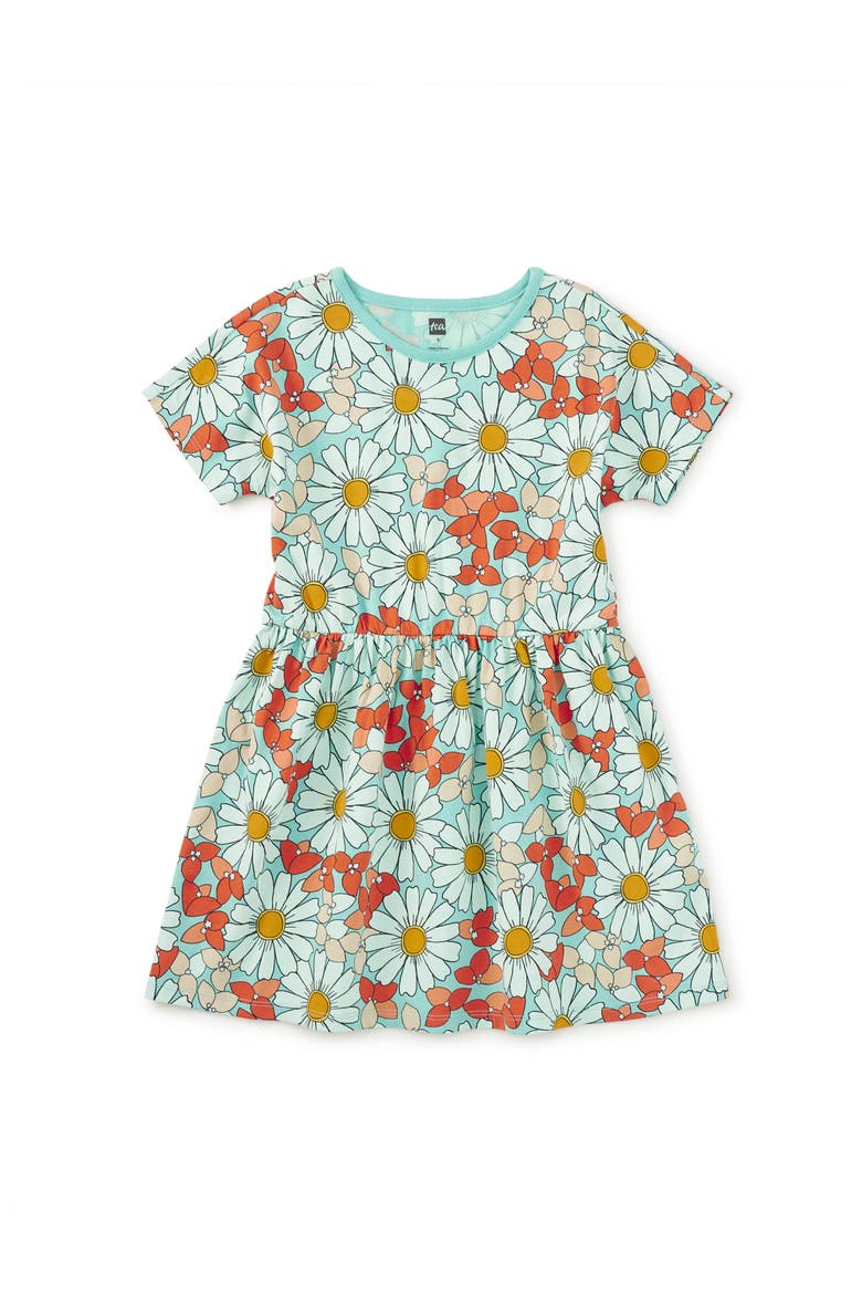 Short Sleeve Twirl Dress, Main, color, Daisy Deluxe